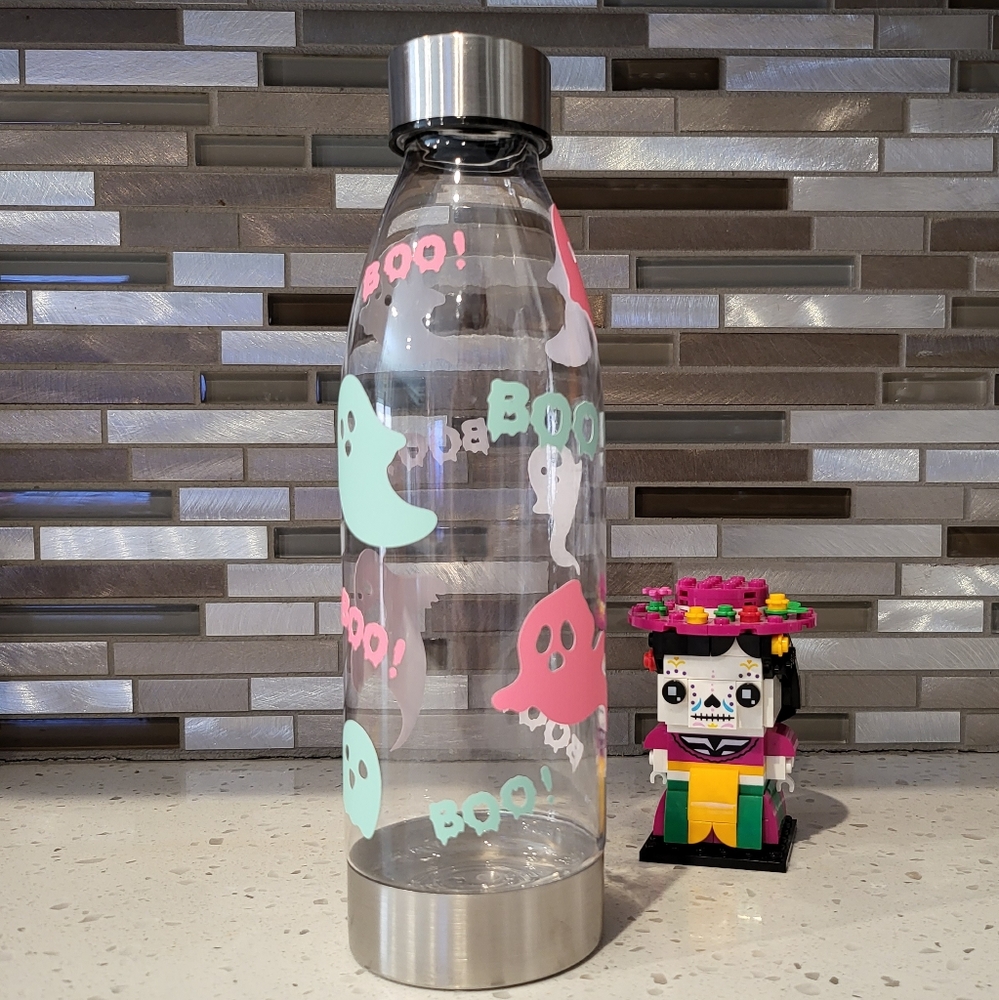Glow in the Dark Ghosts Water Bottle